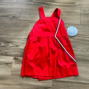 New Little English Jumper dress red 4th of July 5T